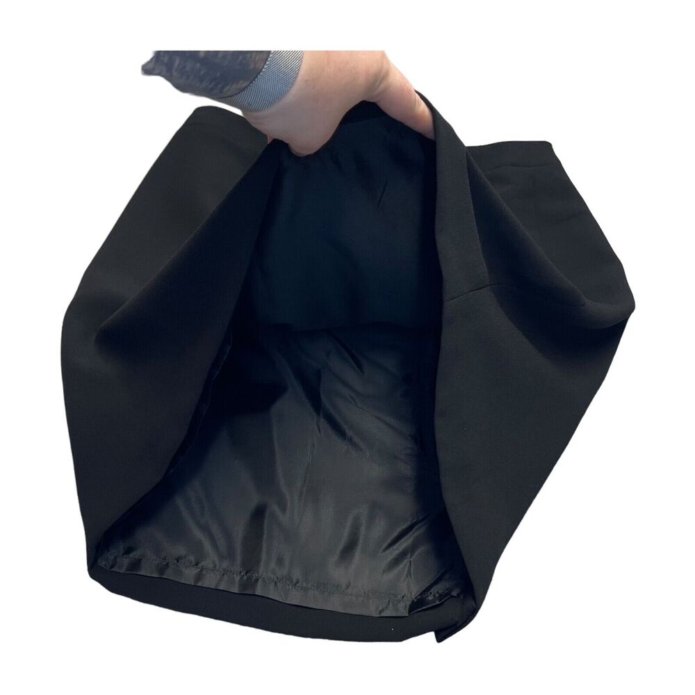 John Meyer A-Line Skirt Women's 14 Black 100% Polyester Lined Back Zip Classic - Picture 3 of 7